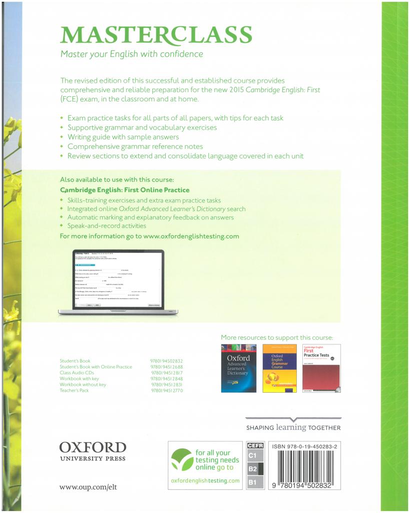 FIRST FCE MASTERCLASS STUDENT'S BOOK REVISED 2015 2