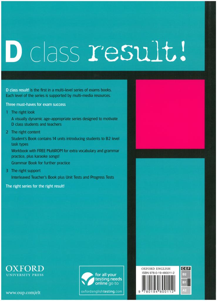 RESULT D CLASS STUDENT'S BOOK 2