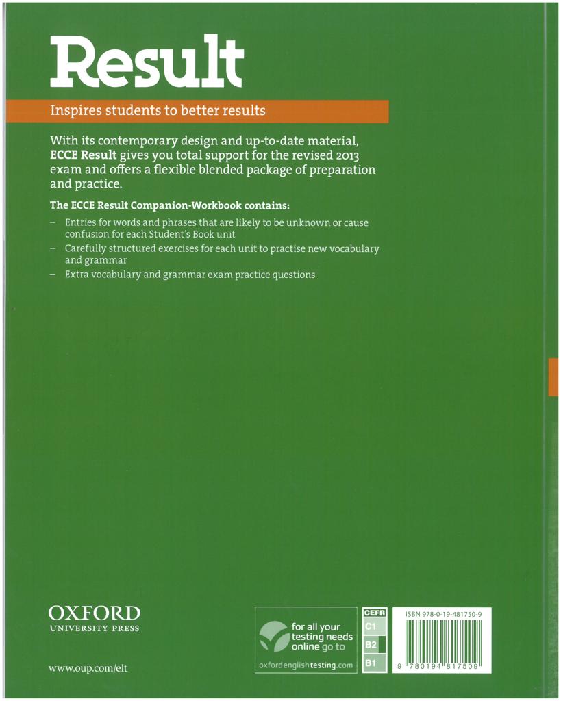 CAMLA ECCE RESULT COMPANION & WORKBOOK 2