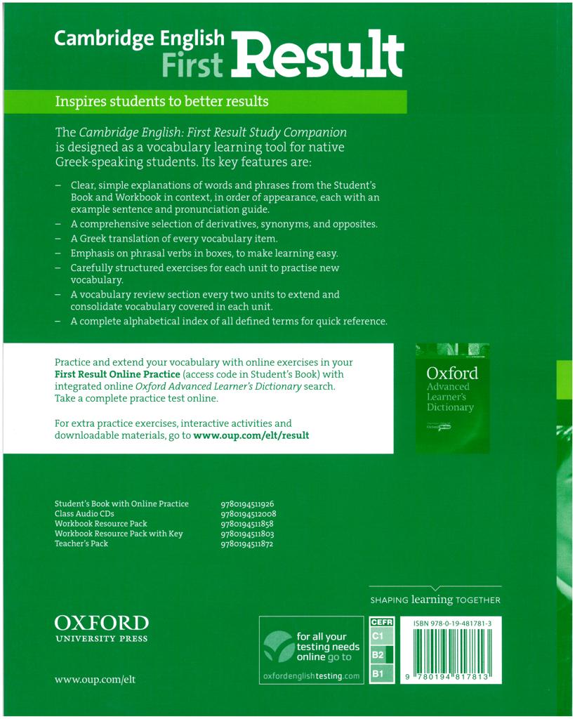 RESULT CAMBRIDGE FCE COMPANION REVISED 2015 2