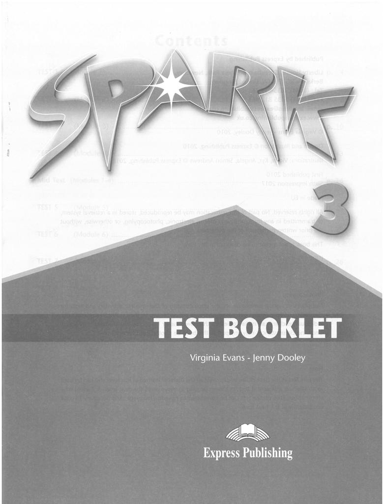 SPARK 3 TEST BOOK 1
