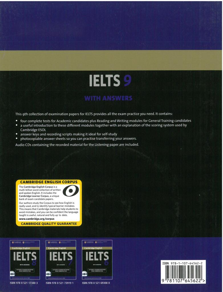 IELTS 9 PRACTICE TESTS SELF STUDY PACK (BOOK+ANSWERS+CDS) 1