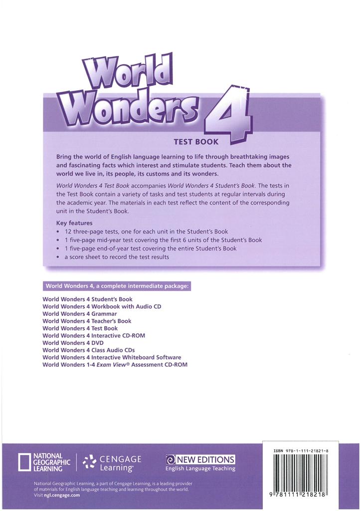 WORLD WONDERS 4 TEST BOOK 2