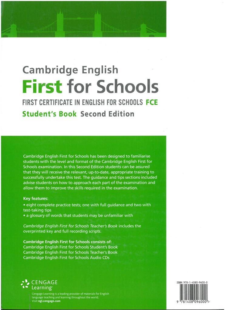 CAMBRIDGE FCE FOR SCHOOLS PRACTICE TESTS 2ND EDITION STUDENT'S BOOK 2