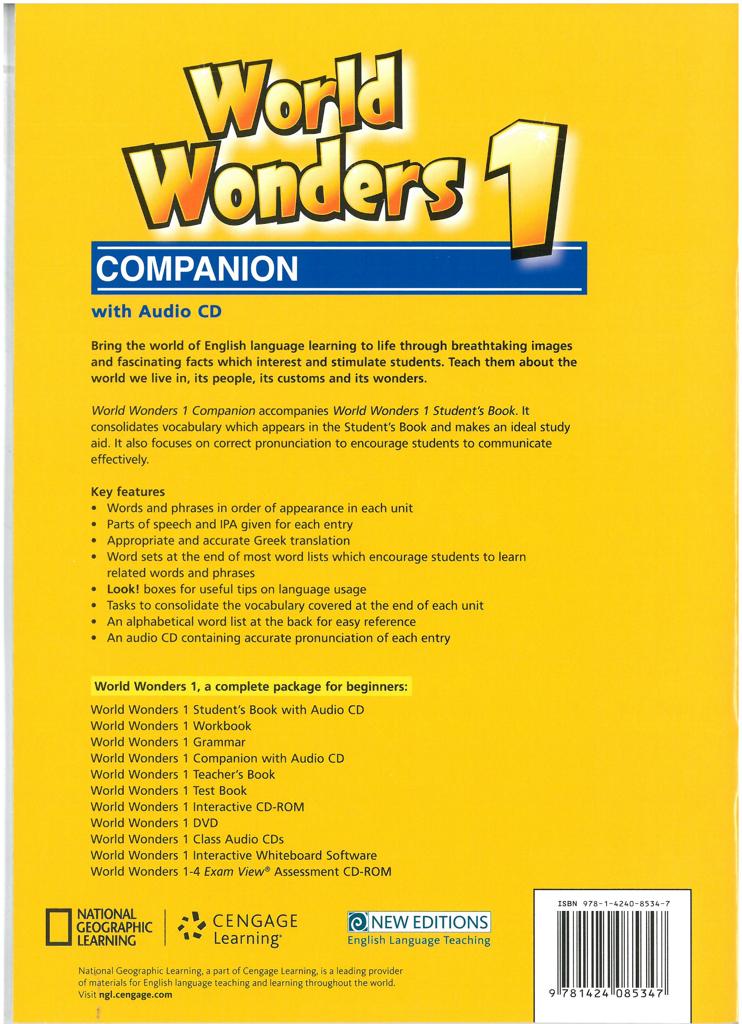 WORLD WONDERS 1 COMPANION (+CD) 2