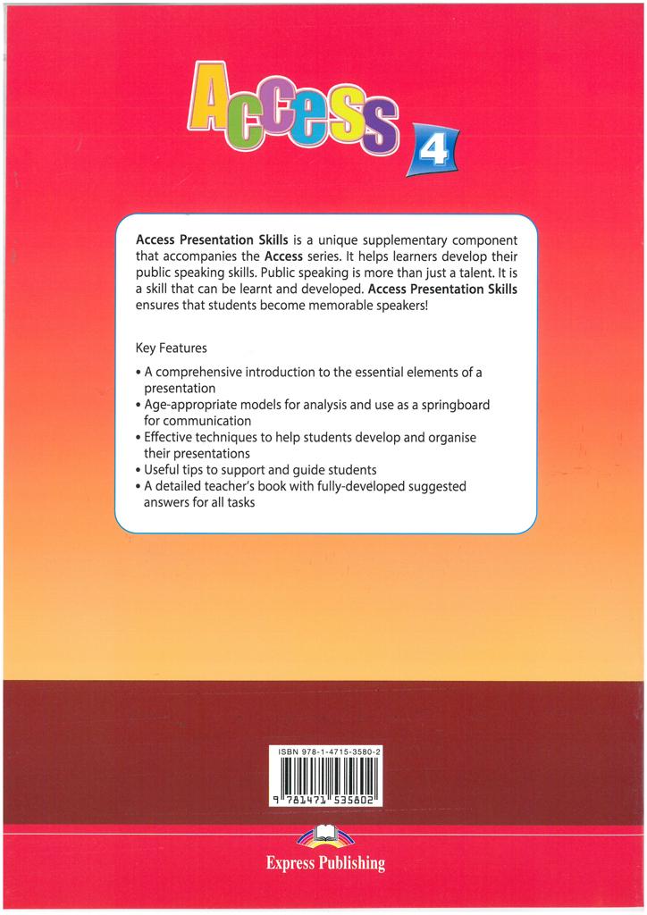 ACCESS 4 PRESENTATION SKILLS 1
