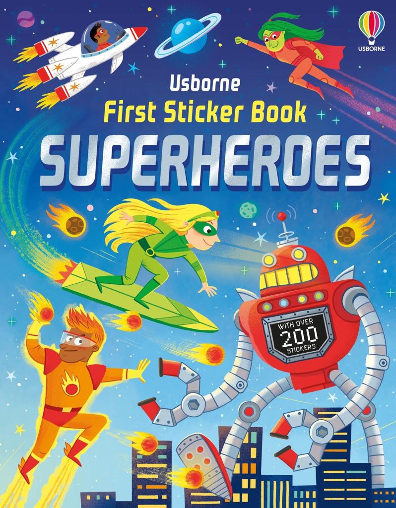 FIRST STICKER BOOK SUPERHEROES 1