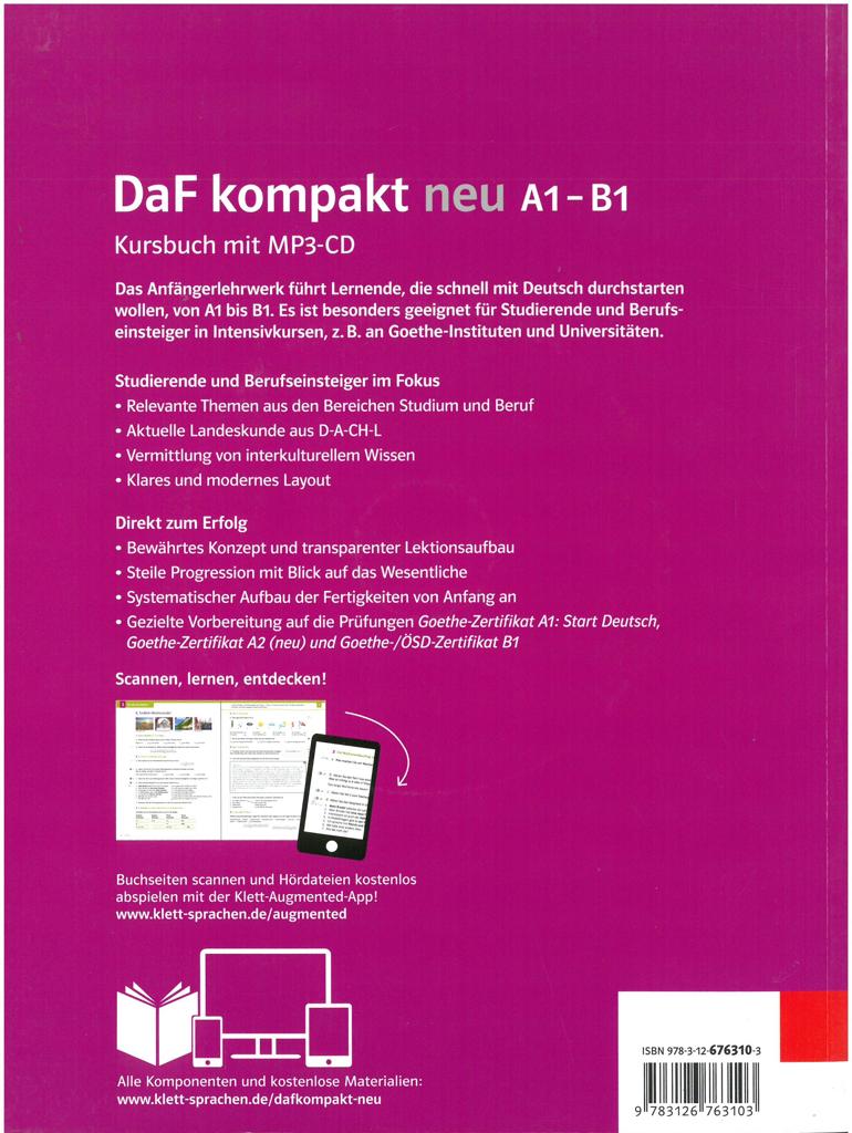 DAF KOMPAKT A1-B1 NEU KURSBUCH (+3CDS) 2