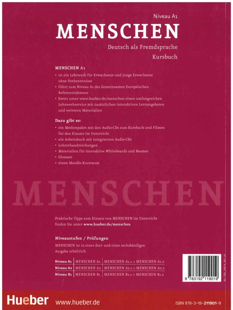 MENSCHEN A1 KURSBUCH (+ONLINE) 2