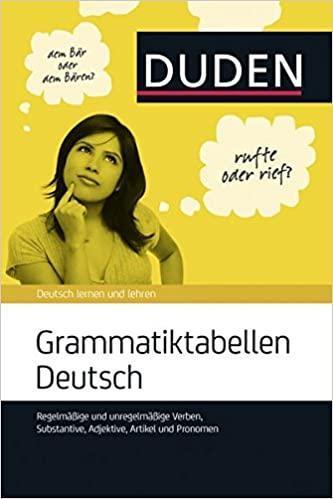 DUDEN GRAMMATIKTABELLEN DEUTSCH 1