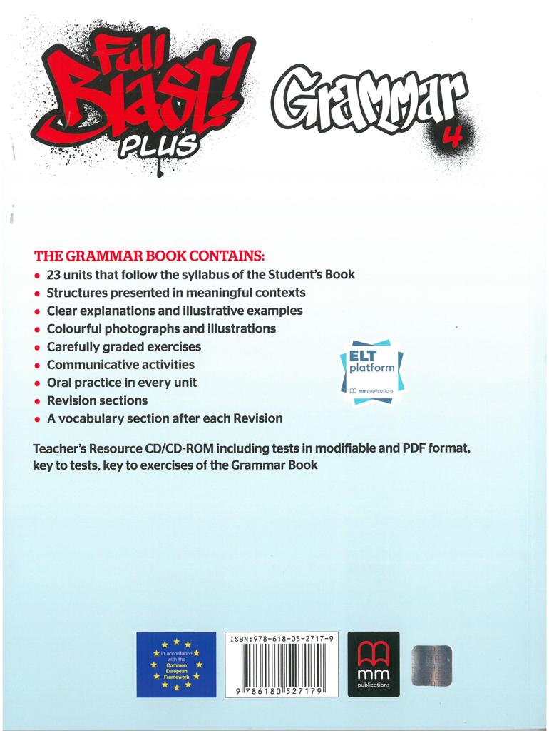 FULL BLAST PLUS 4 GRAMMAR BOOK 2018 2