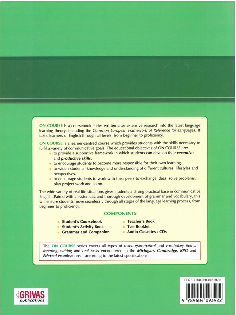 ON COURSE 1 GRAMMAR & COMPANION 2