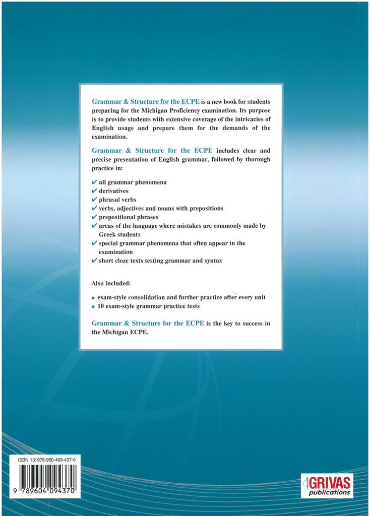 GRAMMAR & STRUCTURE FOR MICHIGAN PROFICIENCY (ECPE) 2