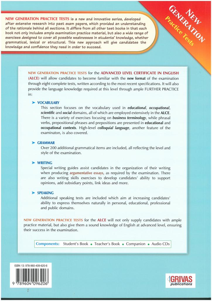 ALCE 8 PRACTICE TESTS NEW GENERATION 2