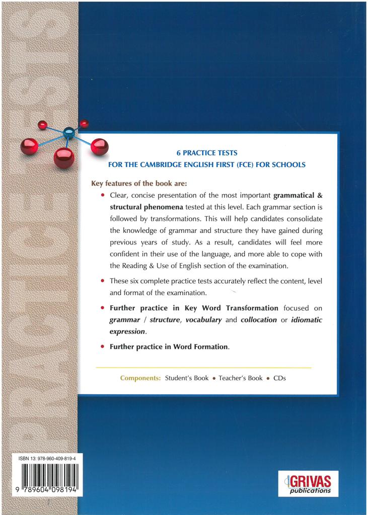 FIRST CAMBRIDGE CERTIFICATE FCE 6 PRACTICE TESTS STUDENT'S BOOK 2