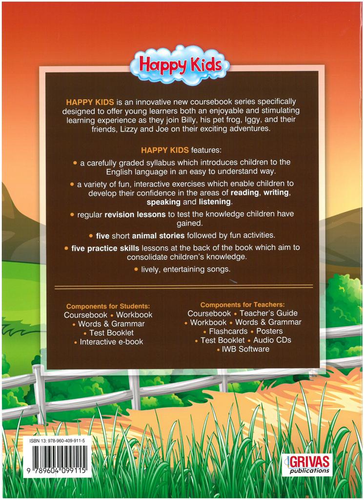 HAPPY KIDS JUNIOR B WORKBOOK & WORDS & GRAMMAR 2