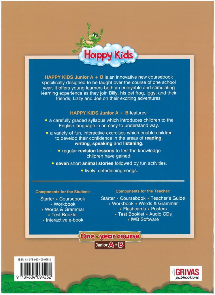 HAPPY KIDS JUNIOR A & B WORKBOOK & WORDS & GRAMMAR 2