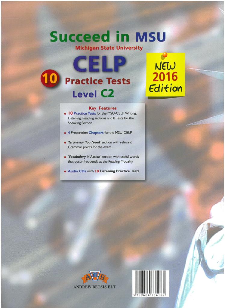 SUCCEED IN MSU CELP LEVEL C2 10 PRACTICE TESTS STUDENT'S BOOK 2