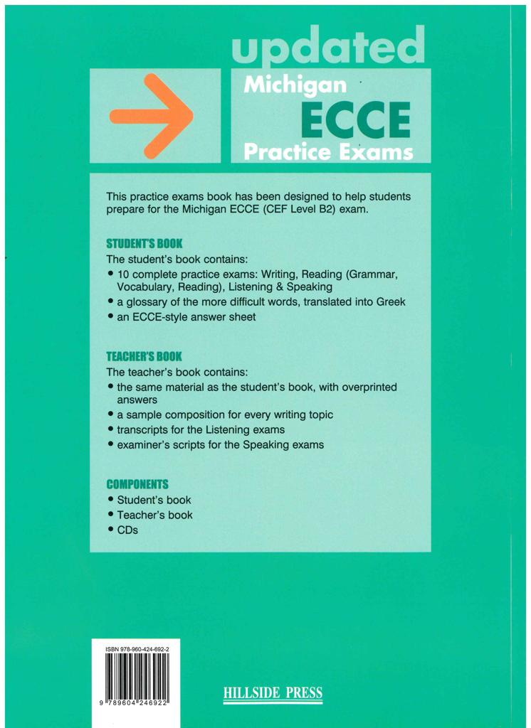 MICHIGAN ECCE PRACTICE EXAMS STUDENT'S BOOK UPDATED 2021 2
