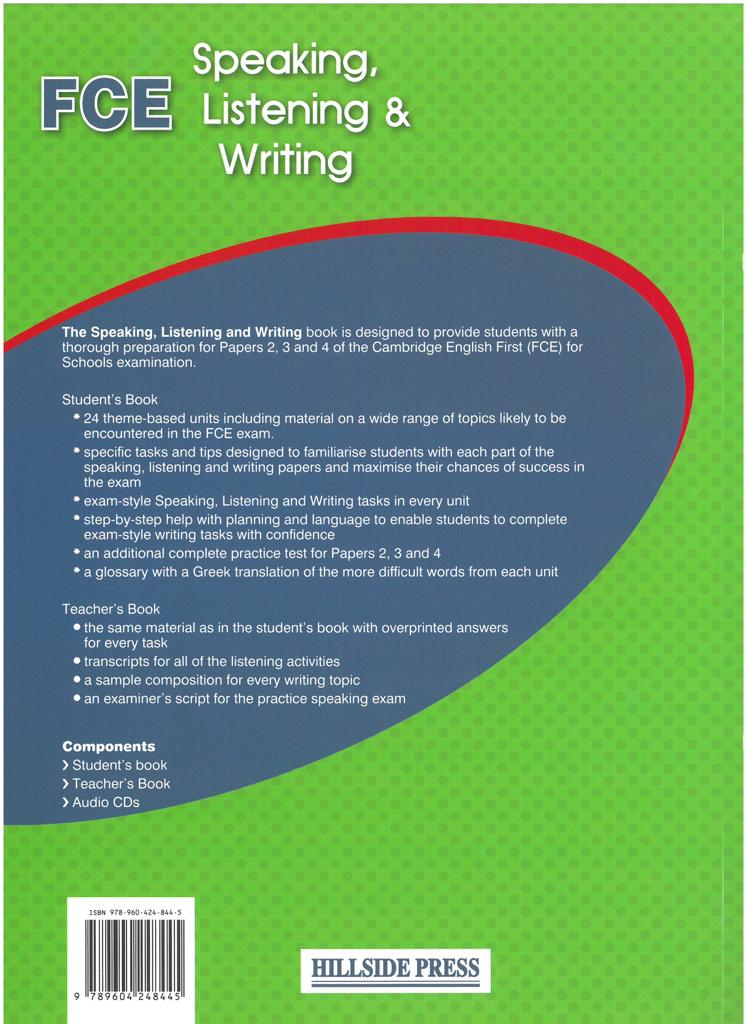FCE SPEAKING, LISTENING & WRITING 2015 STUDENT'S BOOK 2
