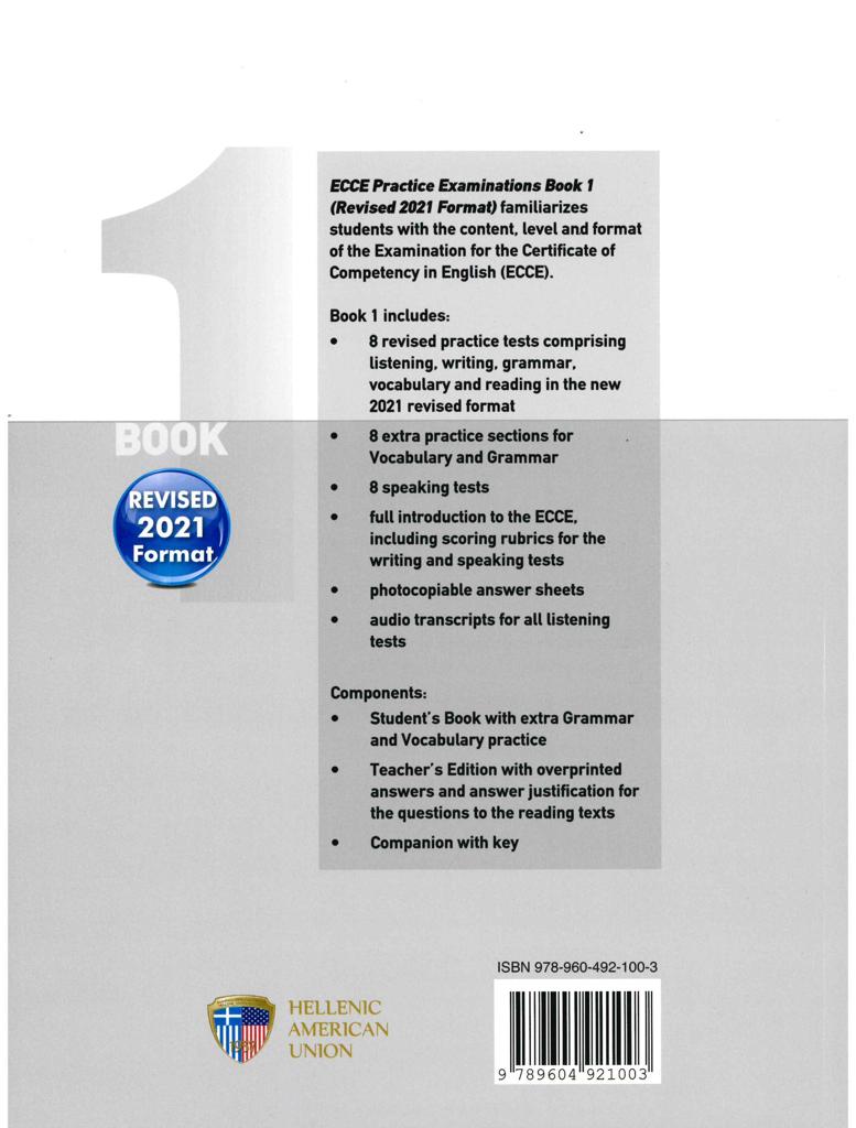 ECCE PRACTICE EXAMINATIONS BOOK 1 REVISED 2021 FORMAT 2