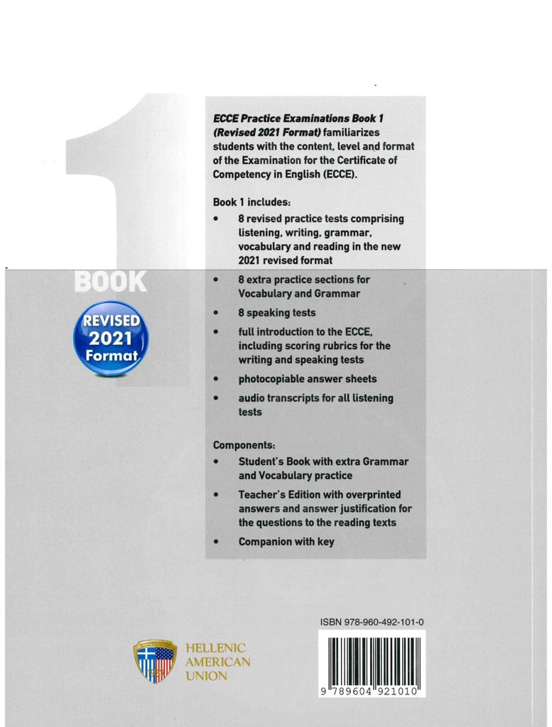 ECCE PRACTICE EXAMINATIONS BOOK 1 TEACHER'S BOOK (+CD) REVISED 2021 FORMAT 2