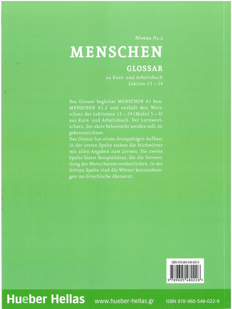 MENSCHEN A1/2 GLOSSAR 2