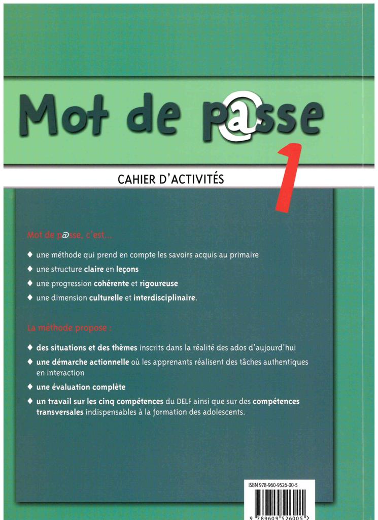 MOT DE PASSE 1 CAHIER 2
