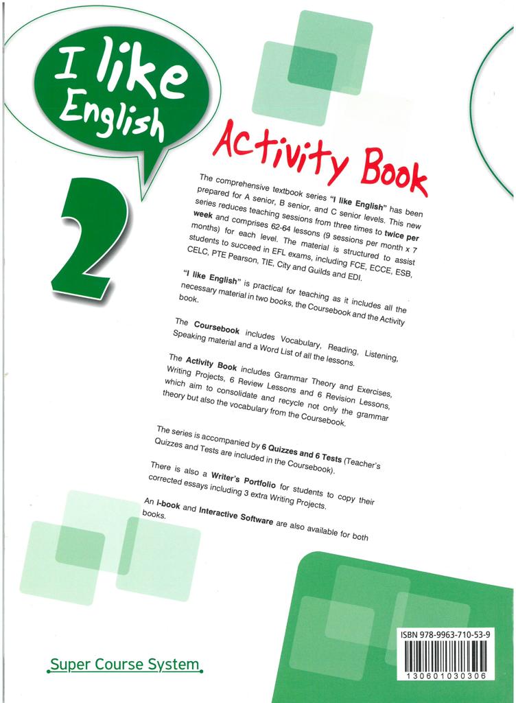 I LIKE ENGLISH 2 WORKBOOK 2