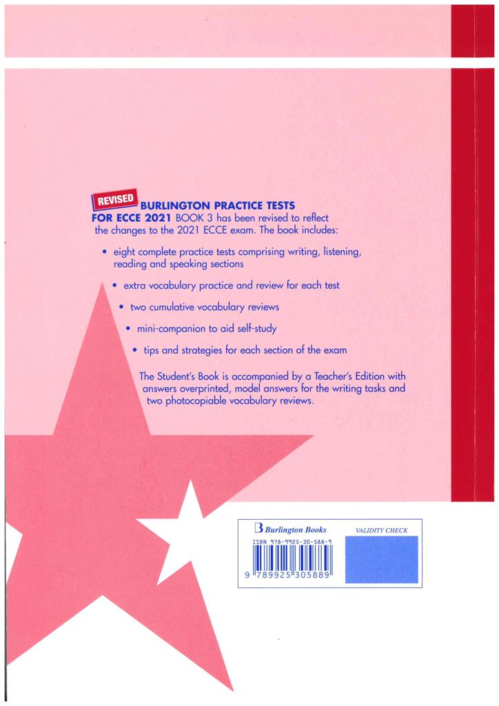 REVISED BURLINGTON PRACTICE TESTS FOR ECCE 2021 BOOK 3 STUDENT'S BOOK 2