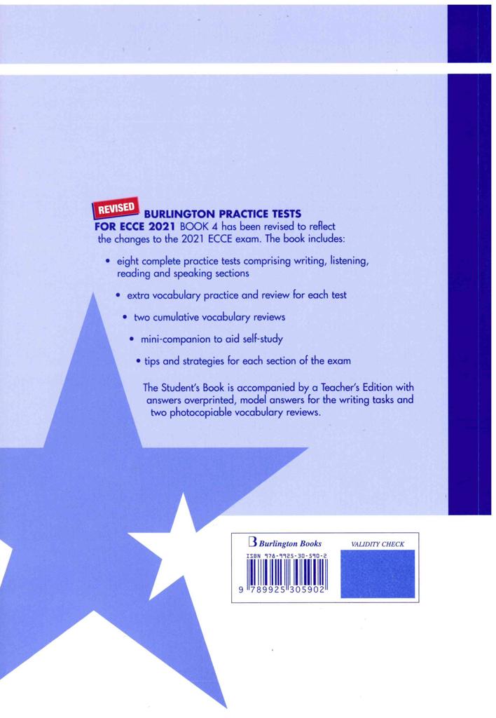 REVISED BURLINGTON PRACTICE TESTS FOR ECCE 2021 BOOK 4 STUDENT'S BOOK 2