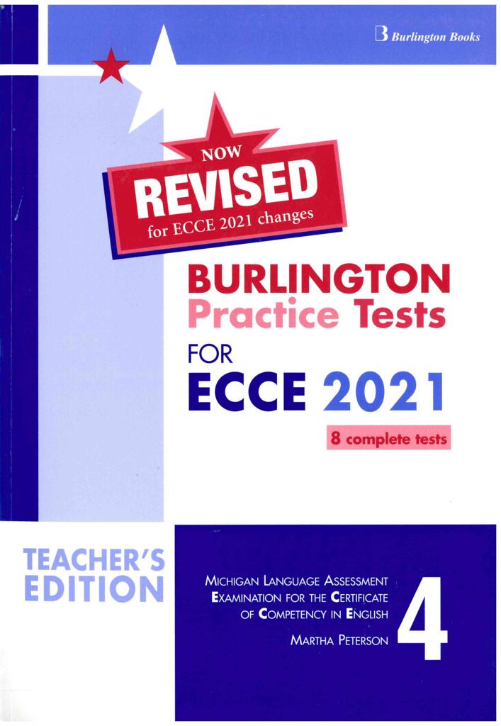 REVISED BURLINGTON PRACTICE TESTS FOR ECCE 2021 BOOK 4 TEACHER'S BOOK 1