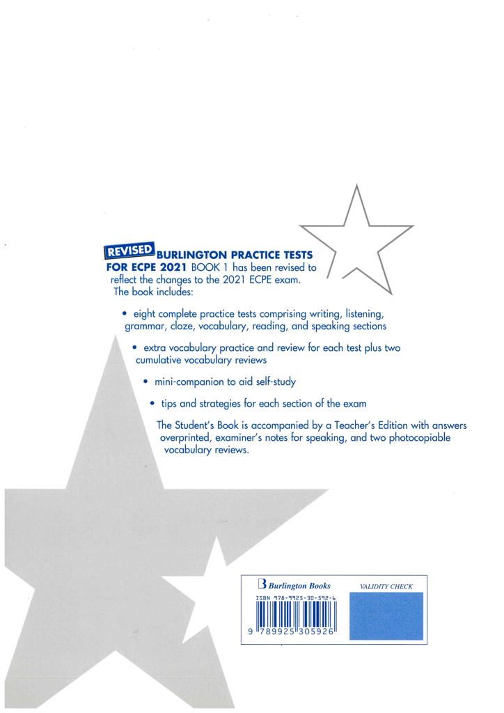 REVISED BURLINGTON PRACTICE TESTS FOR ECPE 2021 BOOK 1 STUDENT'S BOOK 2