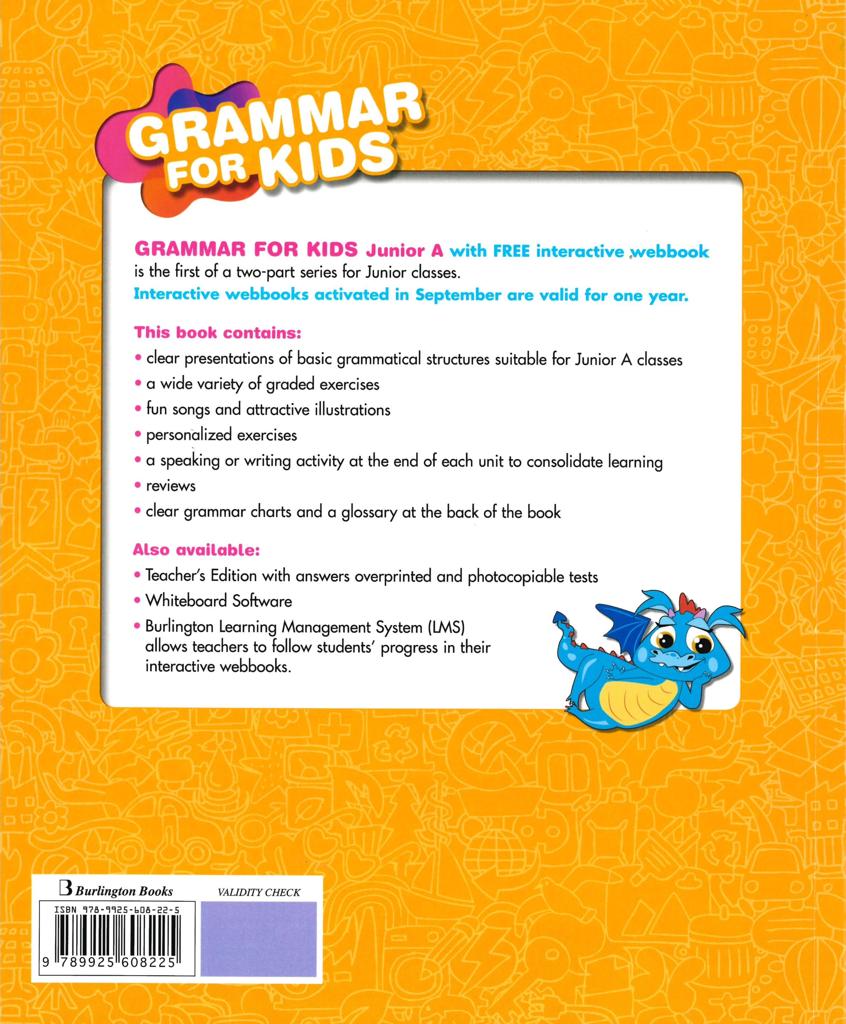 GRAMMAR FOR KIDS JUNIOR A ST/BK 1