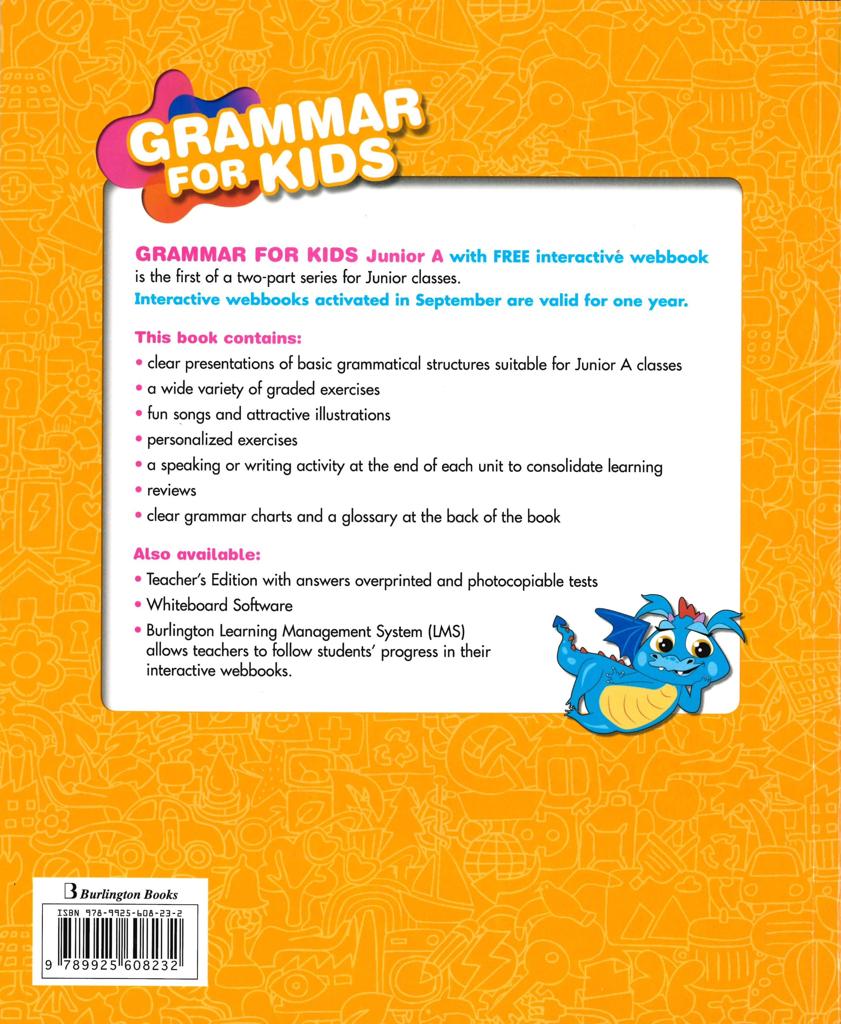 GRAMMAR FOR KIDS JUNIOR A TEACHER'S BOOK 1