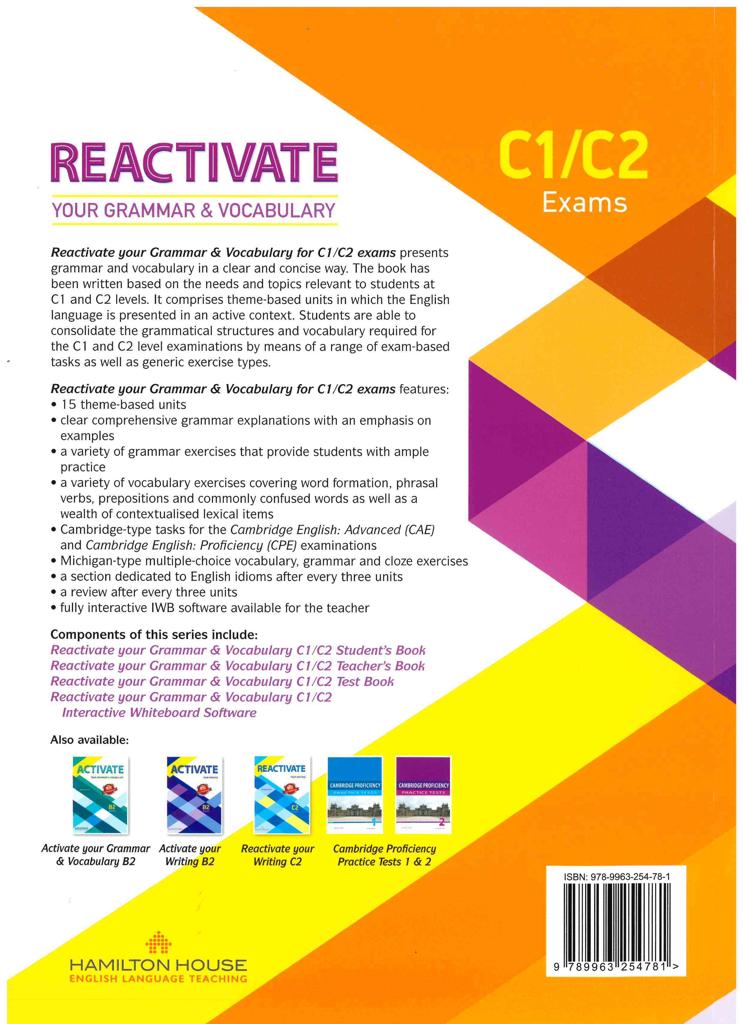 REACTIVATE YOUR GRAMMAR & VOCABULARY C1/C2 2