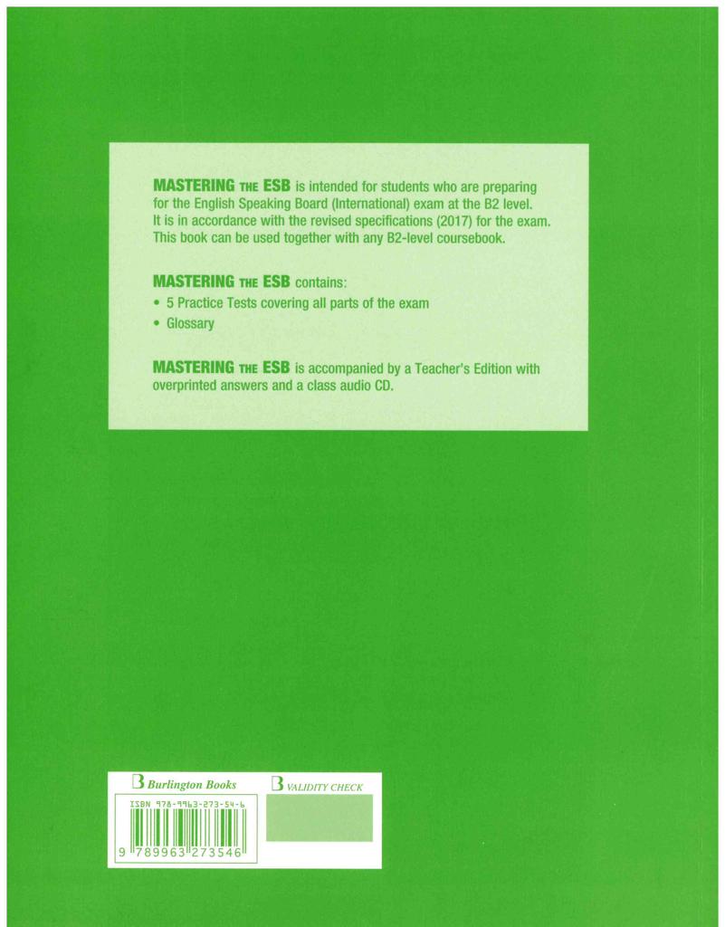 MASTERING THE ESB STUDENT'S BOOK 2017 2