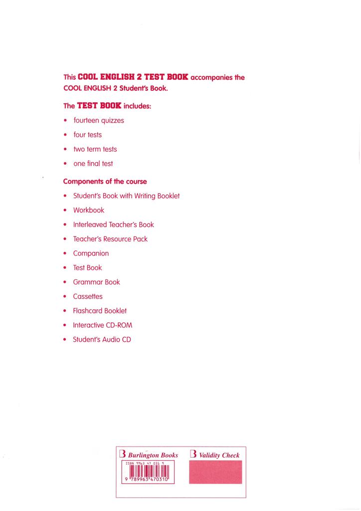 COOL ENGLISH 2 TEST BOOK 2