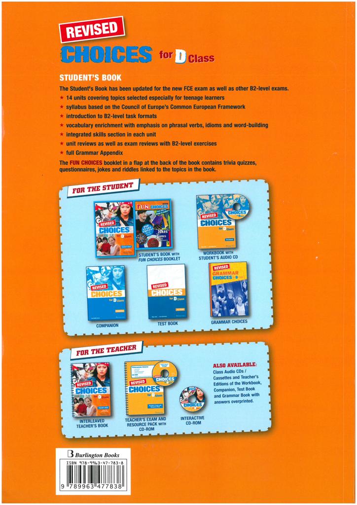 CHOICES D CLASS STUDENT'S BOOK REVISED 2