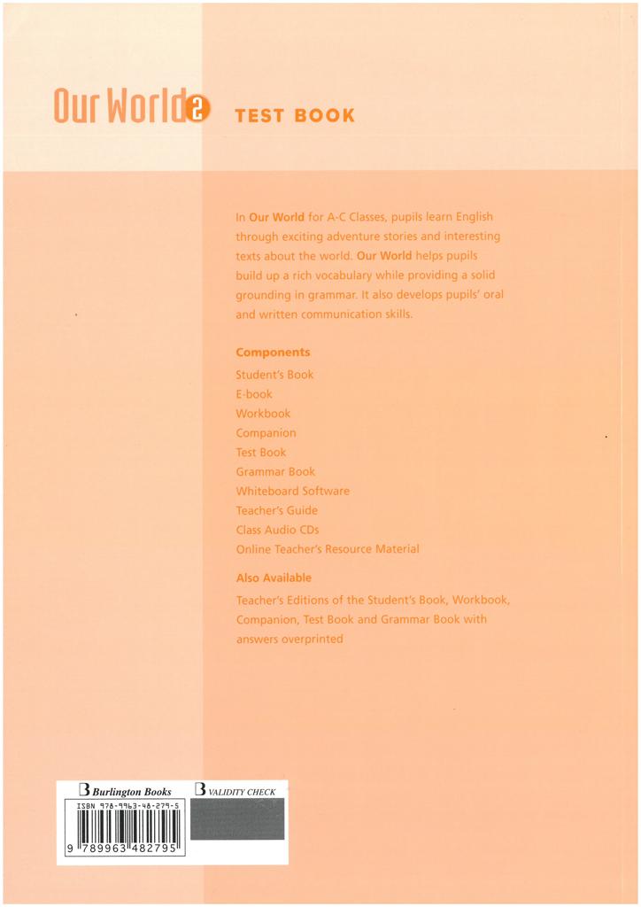 OUR WORLD 2 TEST BOOK 2