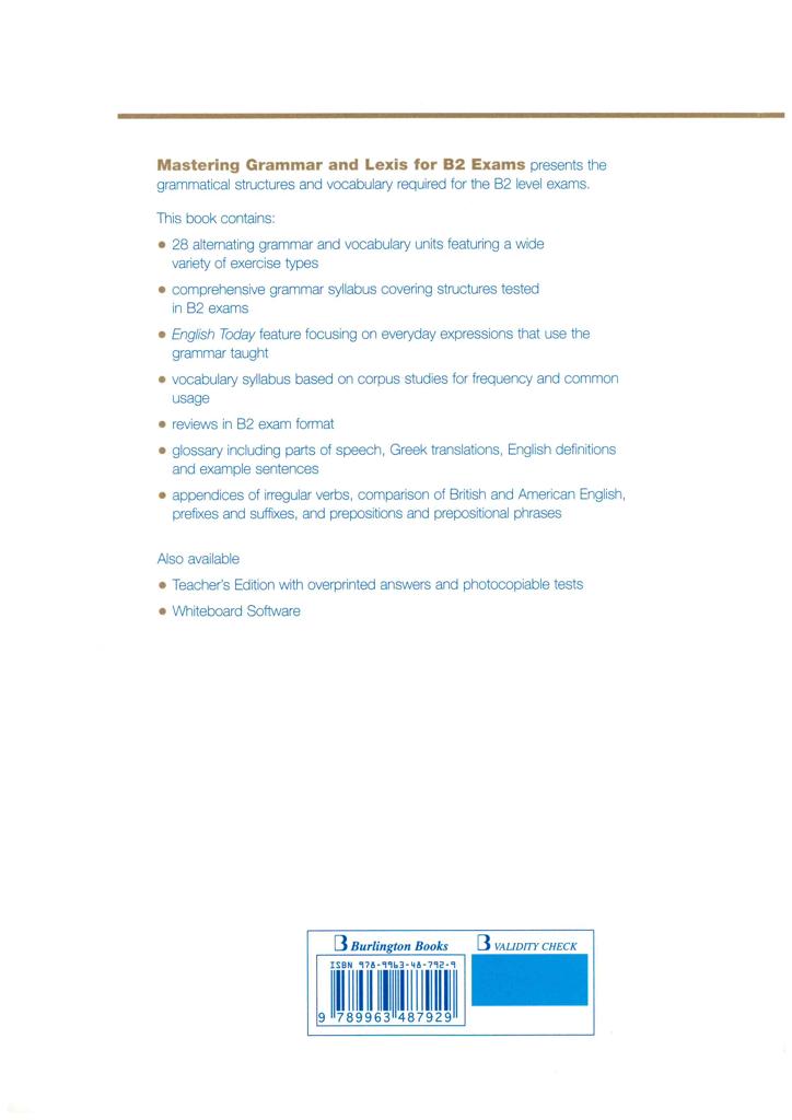 MASTERING GRAMMAR AND LEXIS FOR B2 EXAMS STUDENT'S BOOK 2