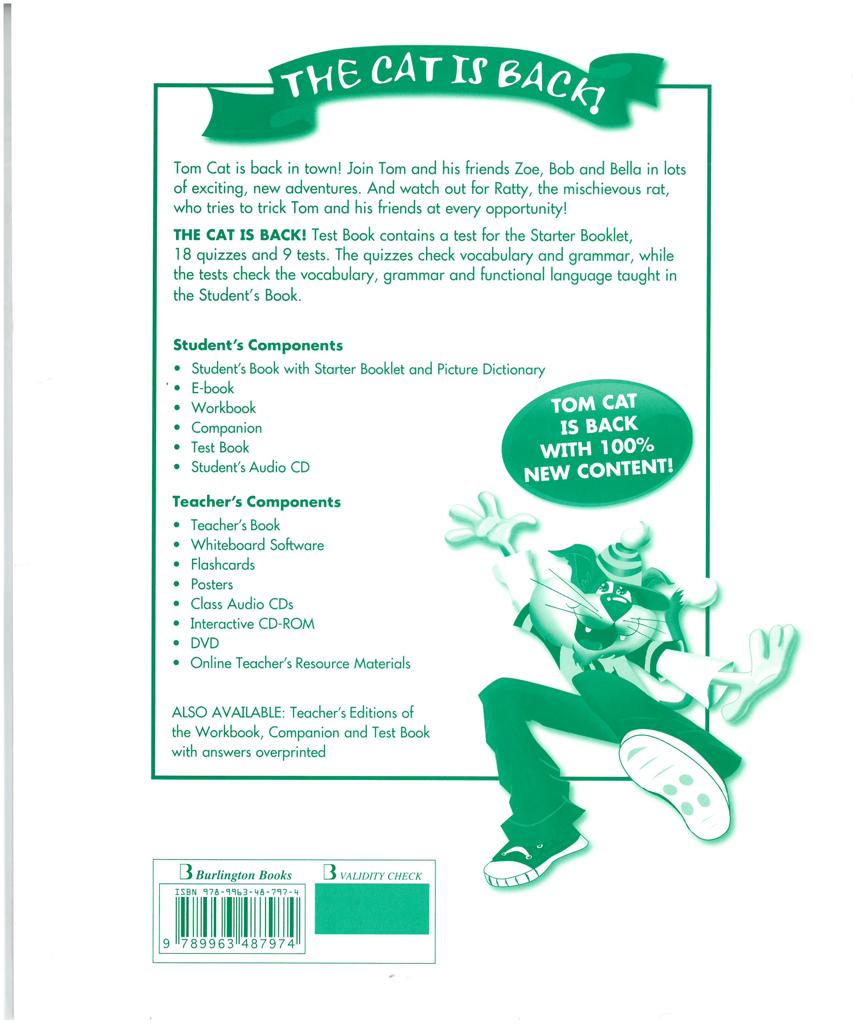 THE CAT IS BACK! ONE YEAR COURSE FOR JUNIORS TEST BOOK 2