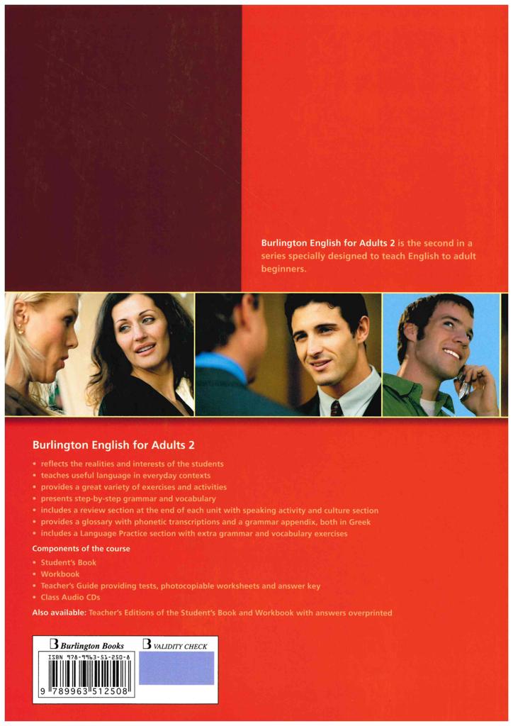 BURLINGTON ENGLISH FOR ADULTS 2 STUDENTS BOOK 2