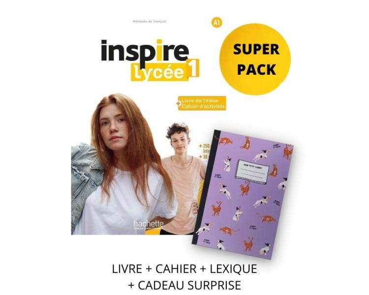 SUPER PACK INSPIRE LYCEE 1 (LIVRE DE L'ELEVE + CAHIER D'ACTIVITES + LEXIQUE + CADEAU SURPRISE) 1