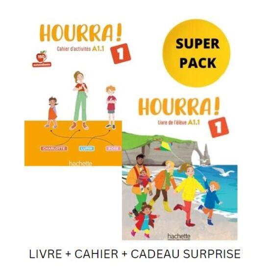 HOURRA! 1 SUPER PACK (LIVRE + CAHIER + CADEAU SURPRISE) 1