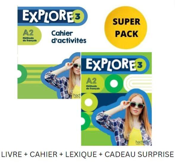 EXPLORE 3 SUPER PACK (LIVRE +CAHIER +LEXIQUE +CADEAU SURPRISE) 1
