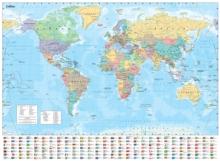 COLLINS LARGE WORLD WALL LAMINATED MAP (70 X 91.5 CM)