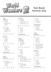 WORLD WONDERS 2 TEST BOOK ANSWER KEY