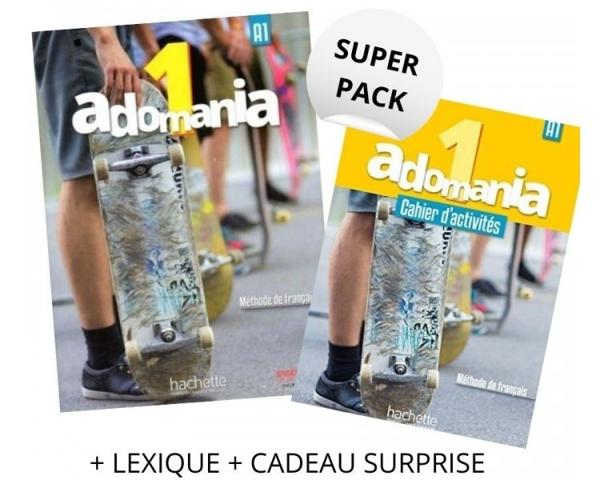 SUPER PACK ADOMANIA 1 (LIVRE DE L'ELEVE + CAHIER D'ACTIVITES + LEXIQUE + CADEAU SURPRISE)