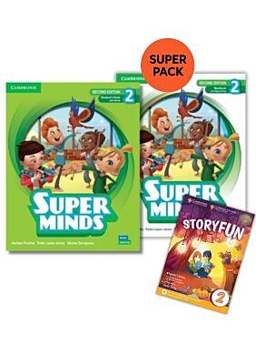 SUPER MINDS 2 SUPER PACK 4 (STUDENT'S BOOK + WORKBOOK + STORY FUN 2 + WORDLIST) 2026